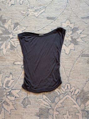 Free People Black One-Shoulder Tank Top